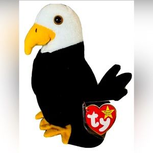 Retired 3rd Gen 1996 Ty Beanie Baby Babies Baldy The Eagle 008421040742 #4074